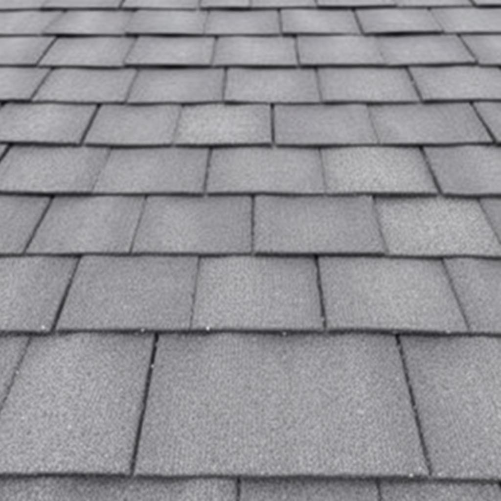 Asphalt shingle roof restored to a uniform charcoal gray after soft wash roof cleaning in Davison, MI